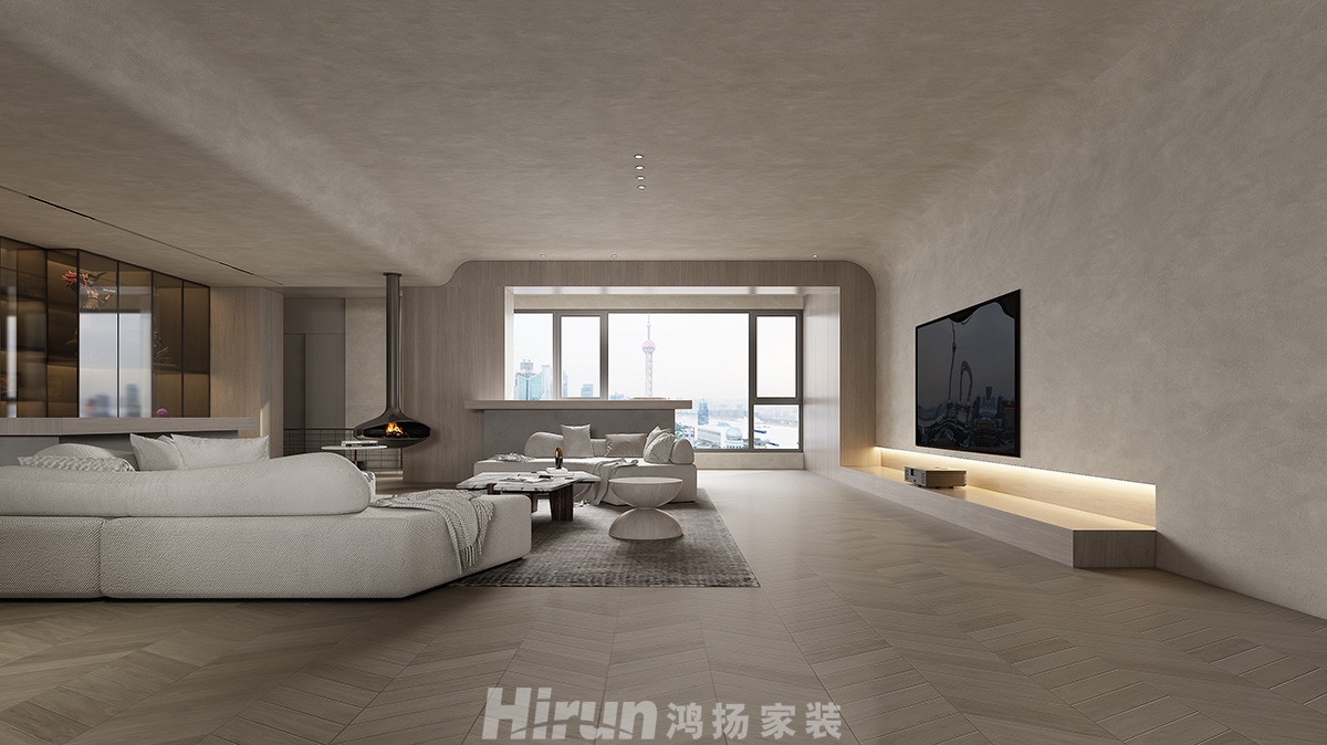 中建江山壹號(hào)260㎡雅致現(xiàn)代大平層 裝修案例效果圖-3