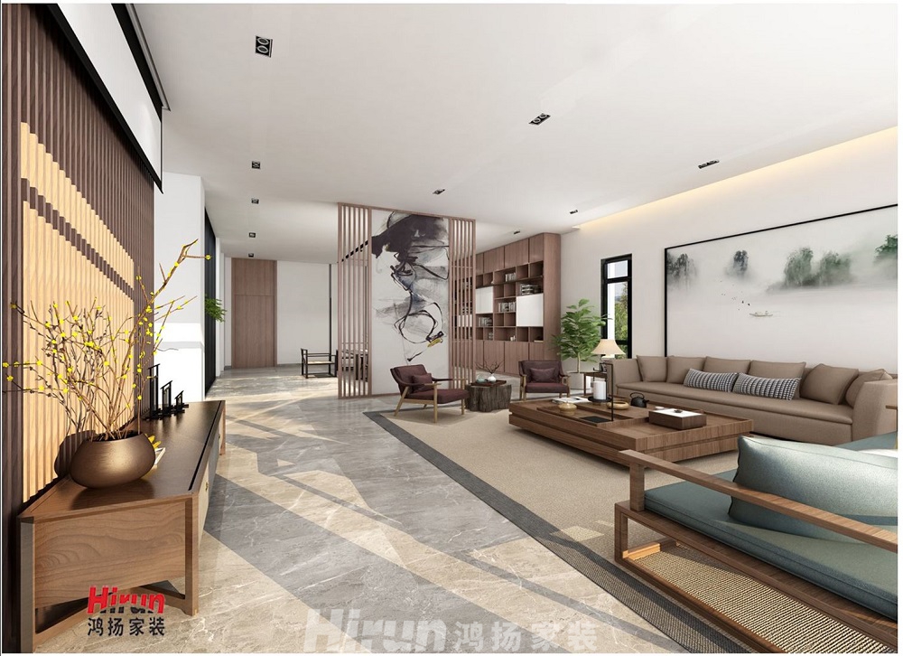 布拉莊園300㎡復(fù)合寫(xiě)意別墅 裝修案例效果圖-8132393388860174