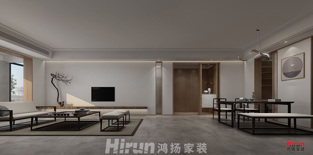 五礦萬境水岸200㎡復(fù)合寫意大平層 裝修案例效果圖-7132393386419797