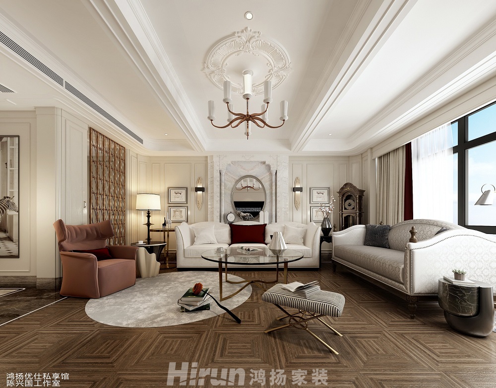 達(dá)美溪湖灣200㎡輕歐簡美大平層 裝修案例效果圖-0132395268330380