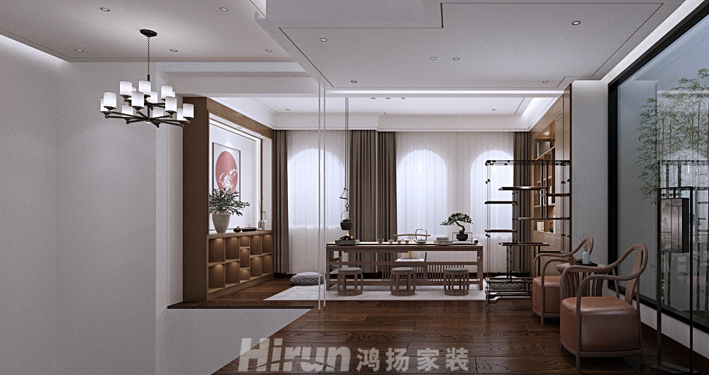 碧桂園280㎡復(fù)合寫意別墅 裝修案例效果圖-茶室效果圖改1