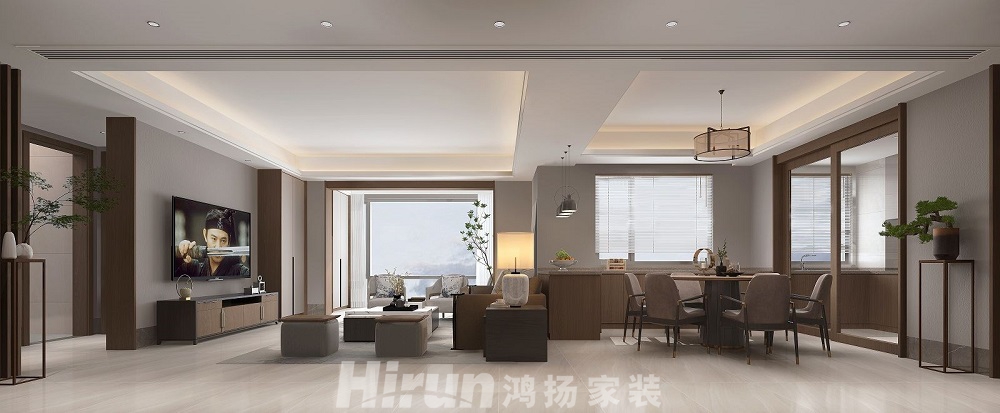 北辰三角洲260㎡復(fù)合寫意復(fù)式 裝修案例效果圖-W132376373183899