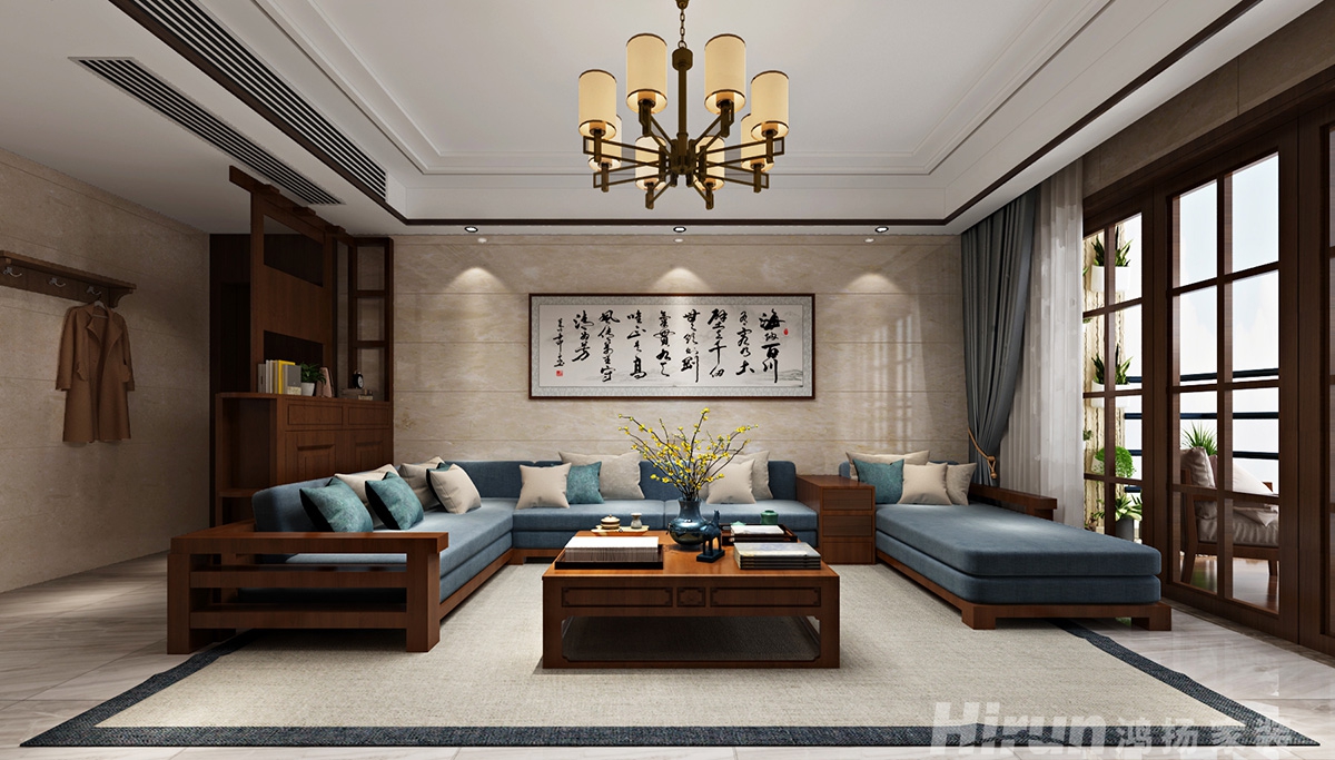 聯(lián)誼親親家園150㎡復(fù)合寫(xiě)意四居室 裝修案例效果圖-5