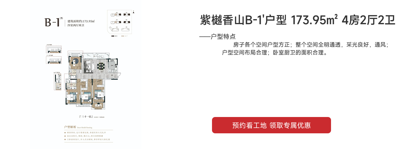 鑫遠(yuǎn)·紫樾香山2期B-1'戶型 173.95㎡