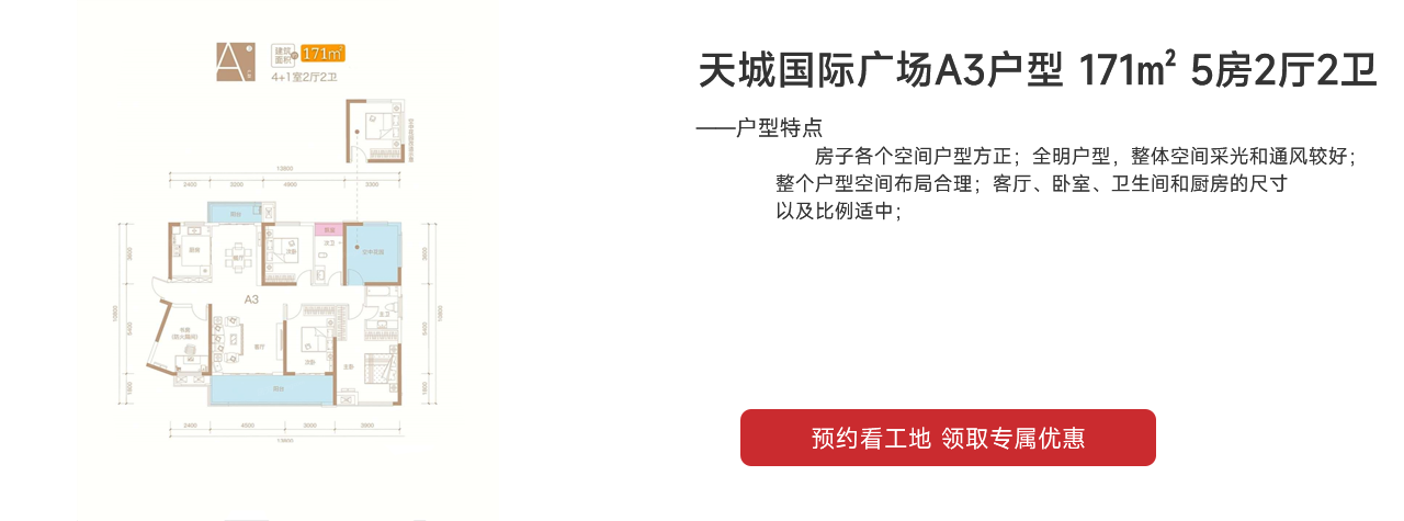 天城國際廣場（天城商業(yè)廣場）A3戶型 171㎡