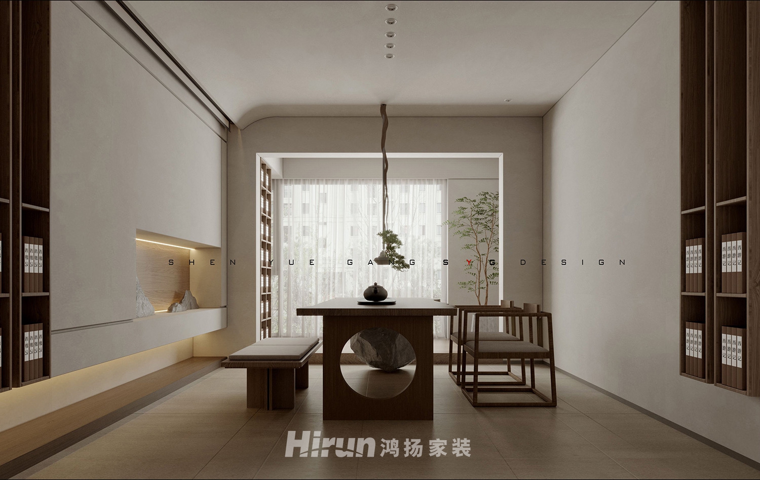 龍湖碧桂園天宸原著140㎡復(fù)合寫意復(fù)式 裝修案例效果圖-1