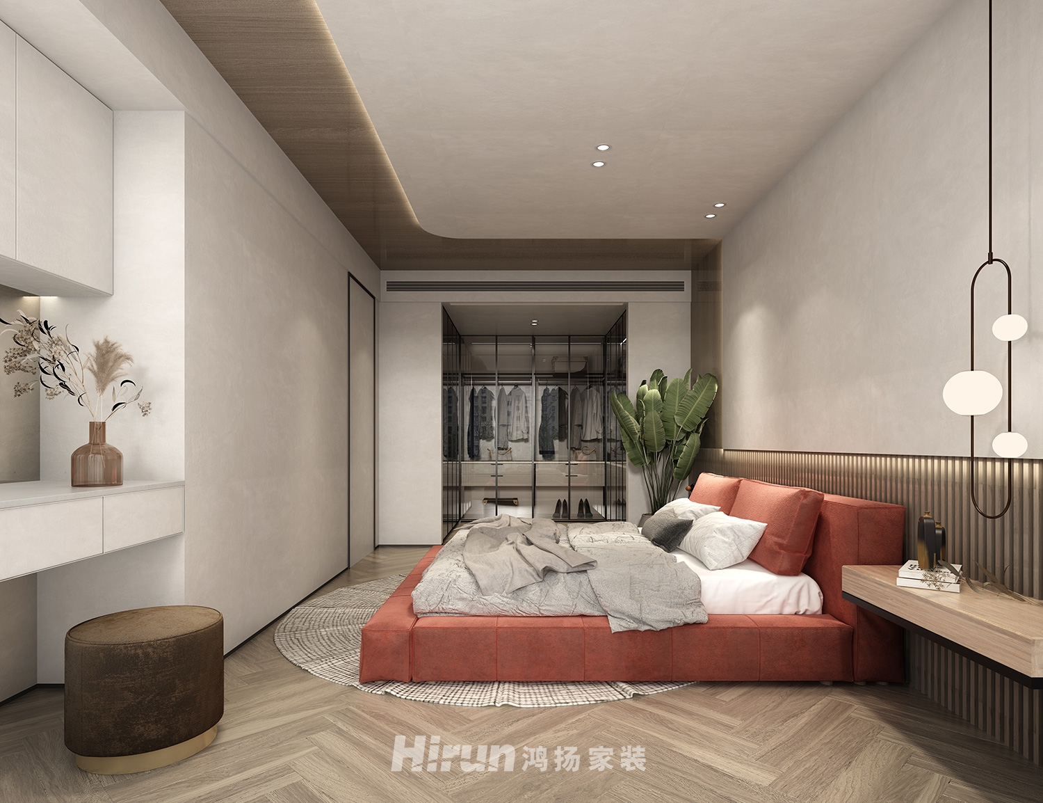 建發(fā)央著140㎡雅致現(xiàn)代復式 裝修案例效果圖-2