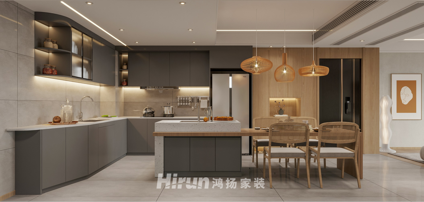 奧園譽(yù)湖灣172㎡北歐之光大平層 裝修案例效果圖-4