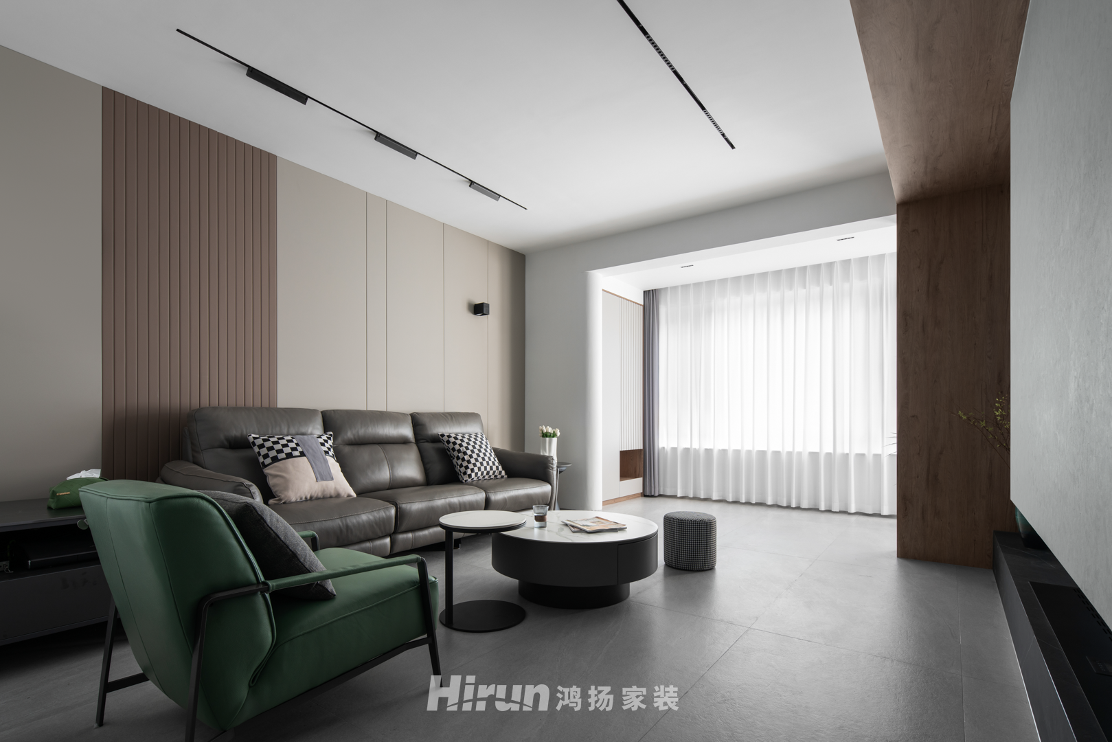 大唐印象160㎡雅致現(xiàn)代四居室 裝修案例實景圖-1