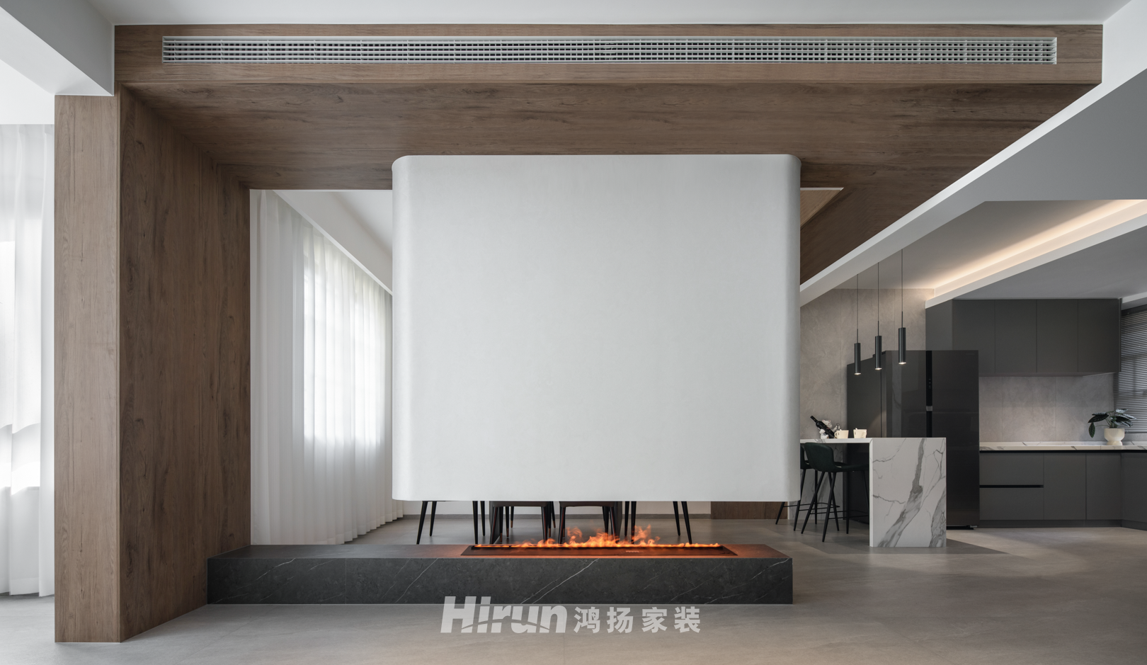 大唐印象160㎡雅致現(xiàn)代四居室 裝修案例實景圖-6