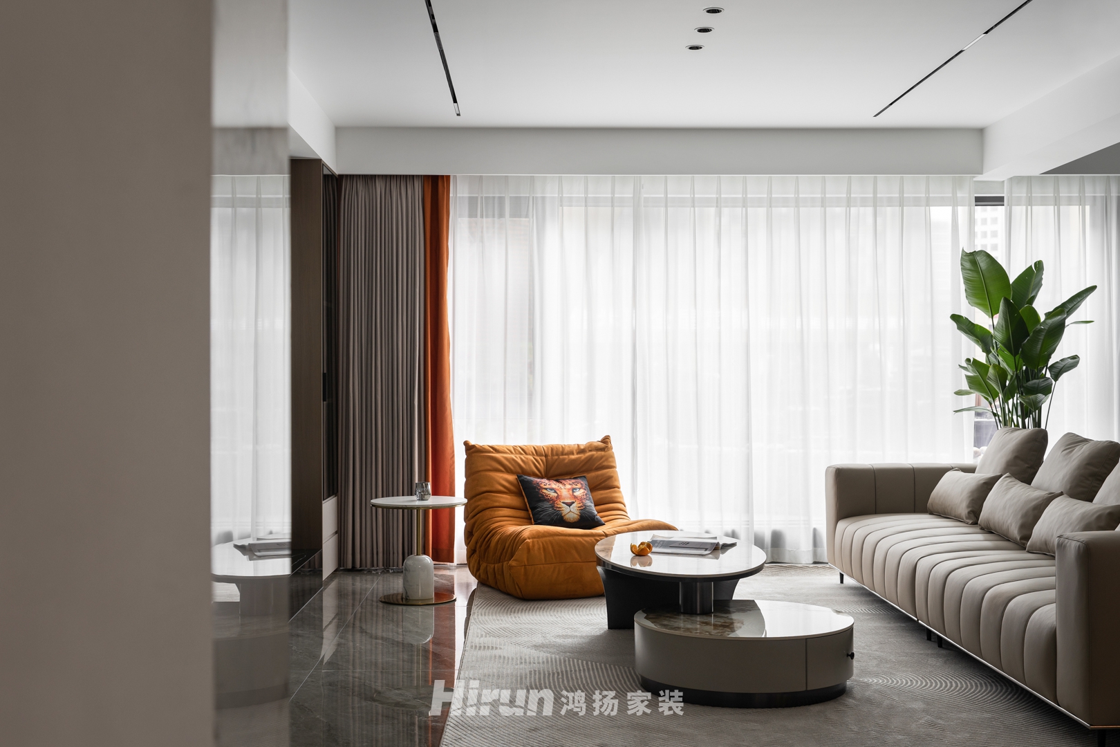 潤和湘江天地230㎡新裝飾主義復(fù)式 裝修案例實景圖-2