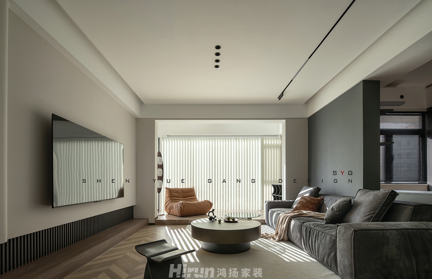 學(xué)林西岸140㎡雅致現(xiàn)代四居室 裝修案例實景圖-3