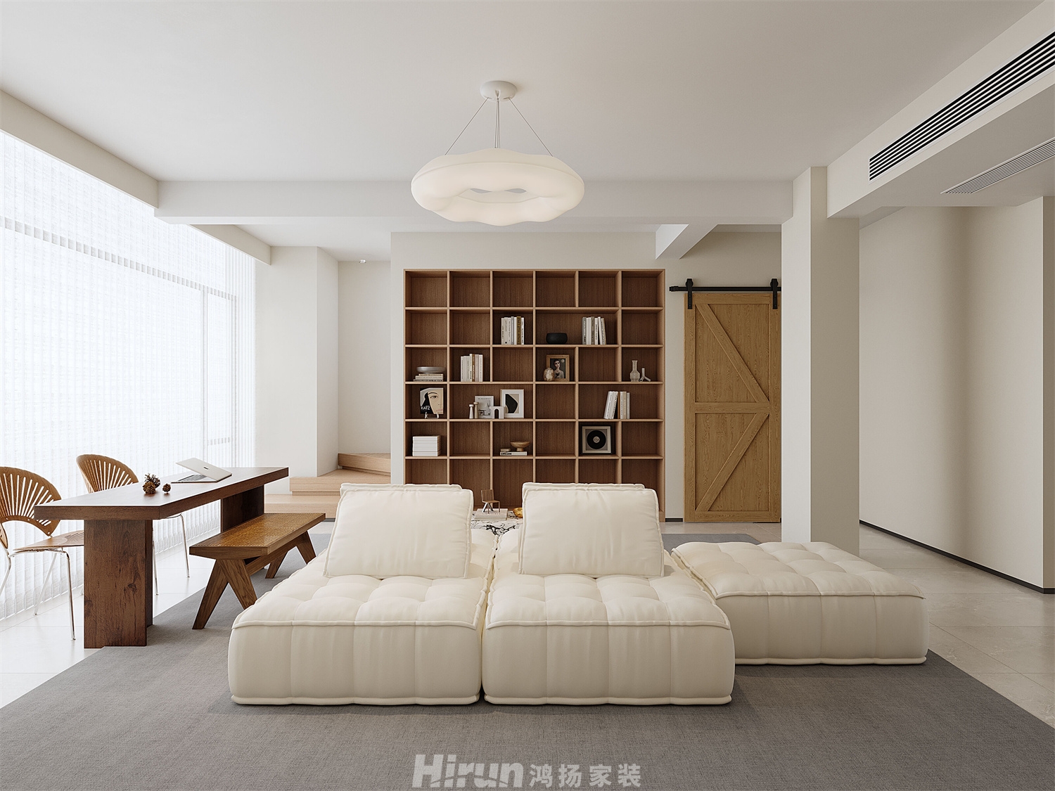 漢唐翰林府160㎡優(yōu)雅繽紛四居室 裝修案例效果圖-2