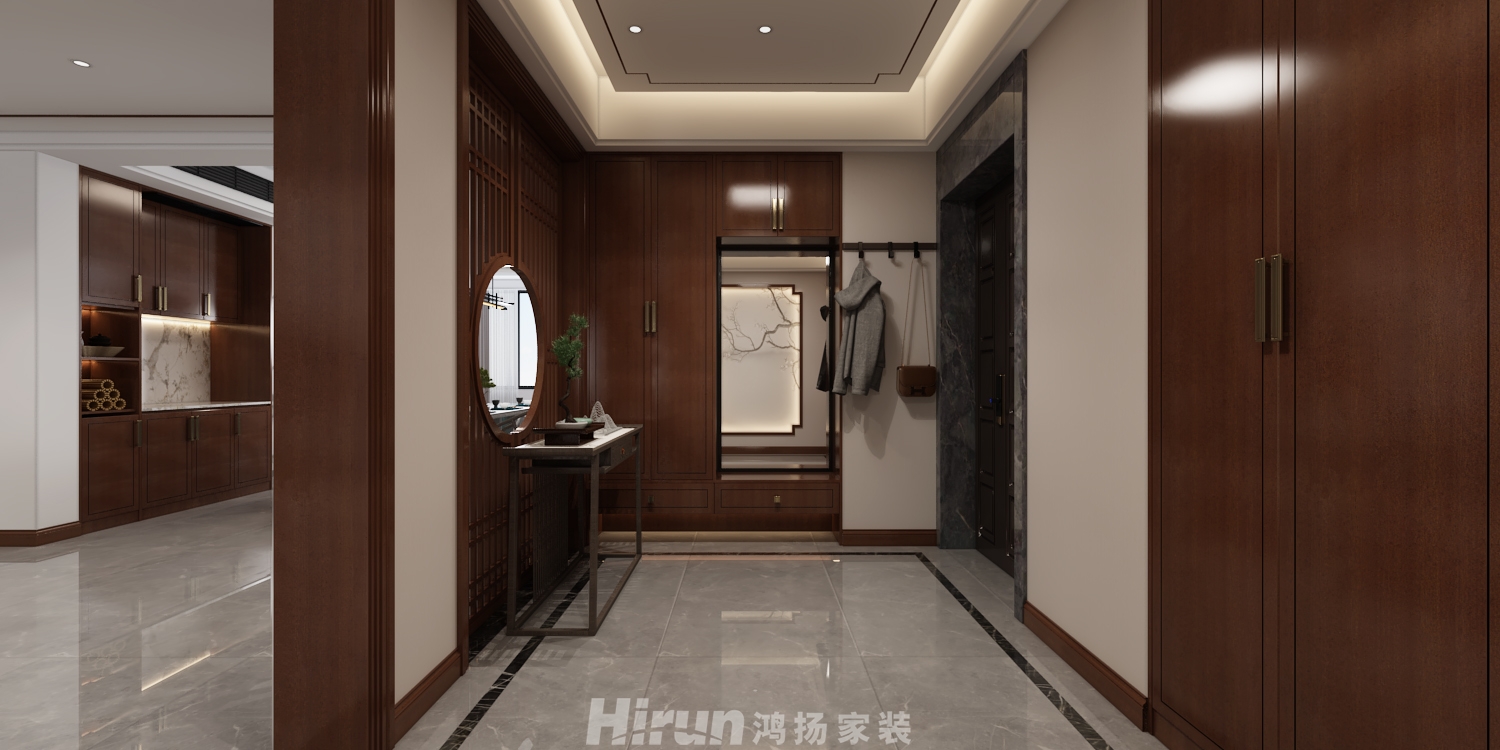 美居樂瓏庭210㎡復(fù)合寫意大平層 裝修案例效果圖-2