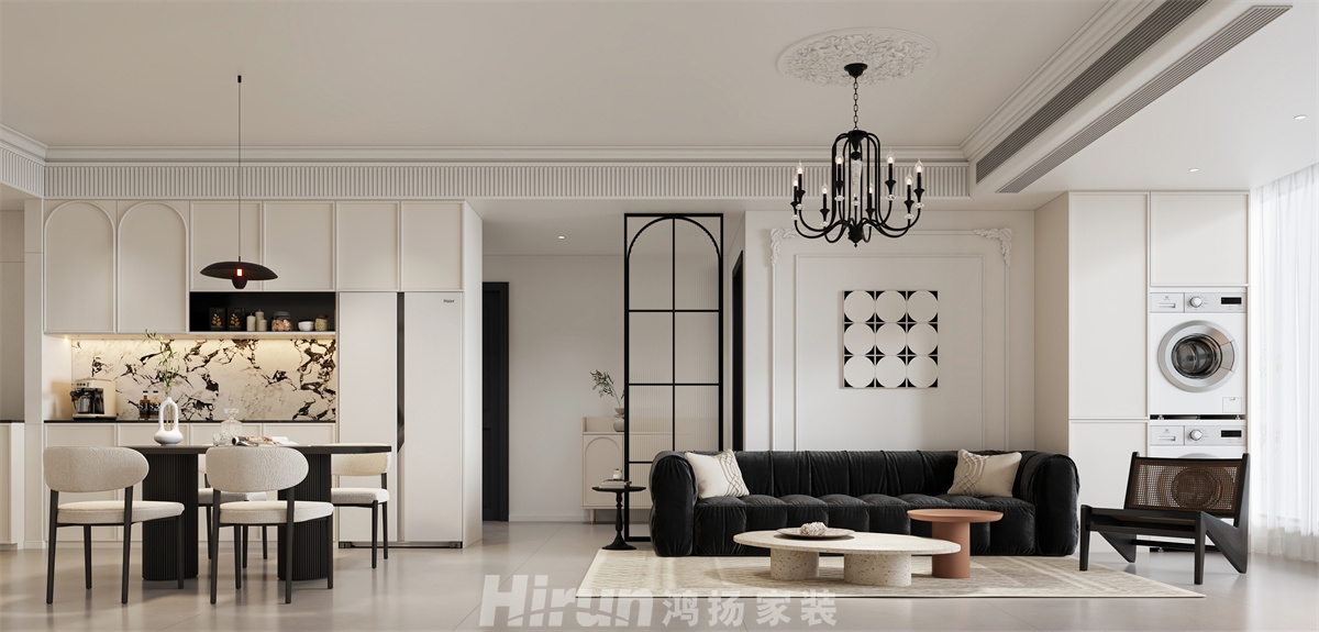 中建鈺和城110㎡輕歐簡(jiǎn)美三居室 裝修案例效果圖-2