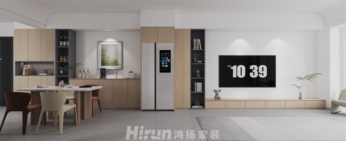 黔陽(yáng)府120㎡北歐之光四居室 裝修案例效果圖-2