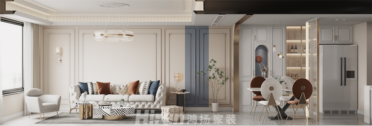 建發(fā)央著122㎡輕歐簡(jiǎn)美三居室 裝修案例效果圖-1