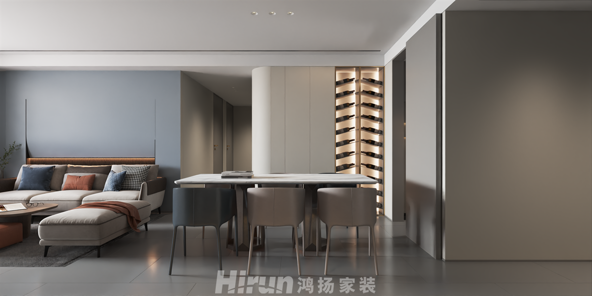 建發(fā)央著140㎡優(yōu)雅繽紛四居室 裝修案例效果圖-1