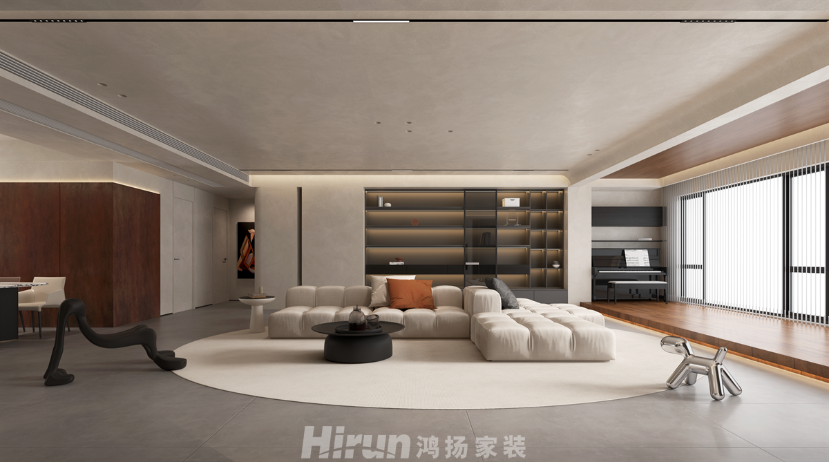 麓云國(guó)際240㎡極簡(jiǎn)詫寂大平層 裝修案例效果圖-2