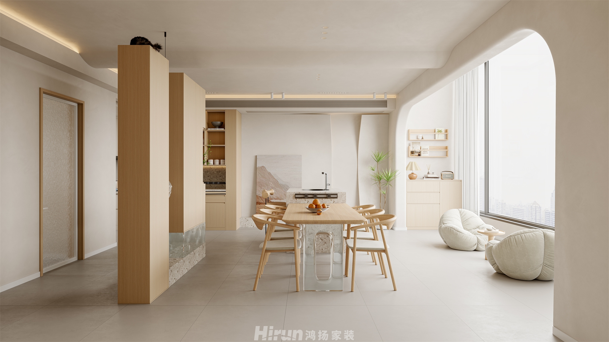 萬(wàn)境松雅255㎡極簡(jiǎn)詫寂疊墅 裝修案例效果圖-1