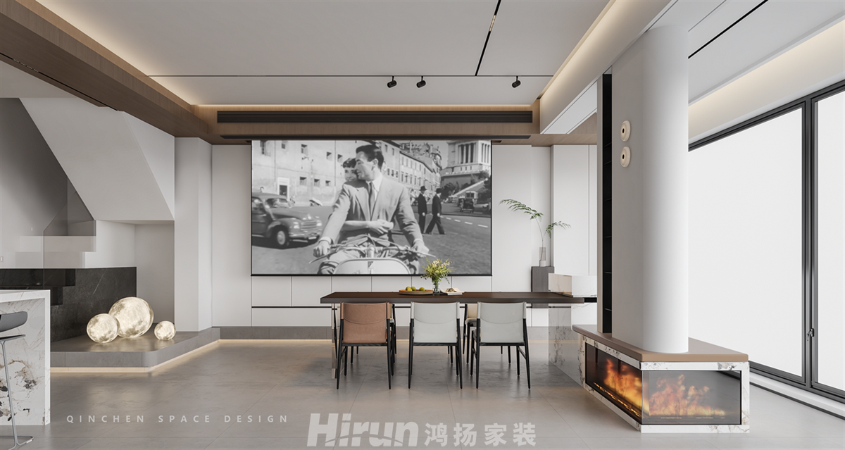 新城觀山印500㎡雅致現(xiàn)代疊墅 裝修案例效果圖-2