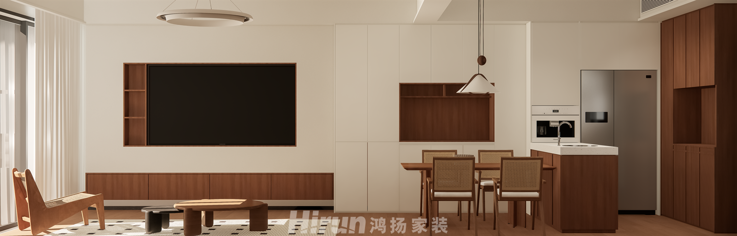 福天藏郡140㎡復(fù)古風(fēng)潮四居室 裝修案例效果圖-2