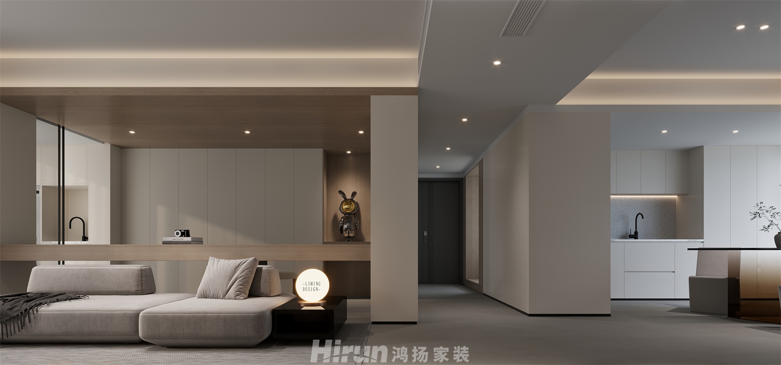融科東南海180㎡雅致現(xiàn)代四居室 裝修案例效果圖-1