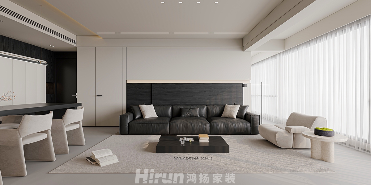 輝煌國(guó)際城170㎡雅致現(xiàn)代四居室 裝修案例效果圖-4