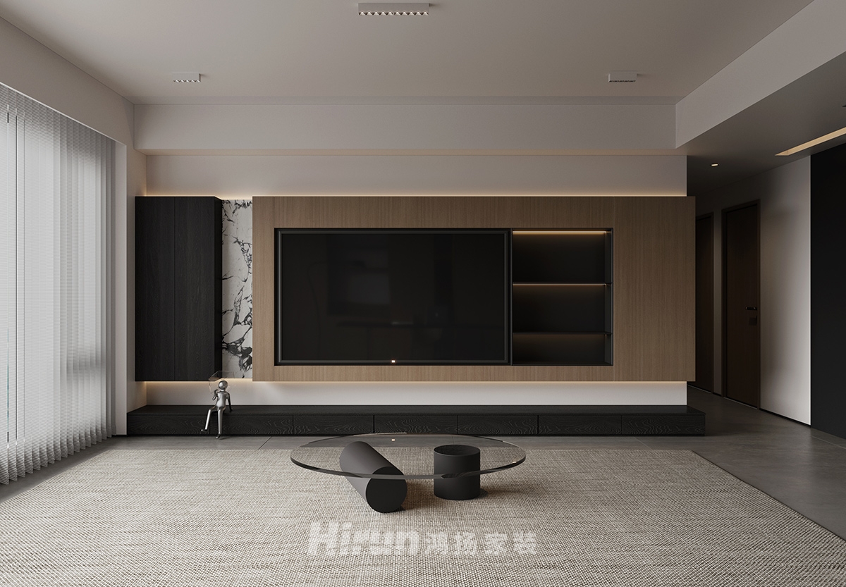 建發(fā)央著143㎡雅致現(xiàn)代四居室 裝修案例效果圖-5