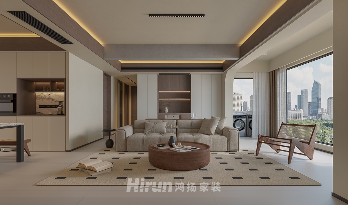 中海譽園140㎡雅致現(xiàn)代四居室 裝修案例實景圖-1