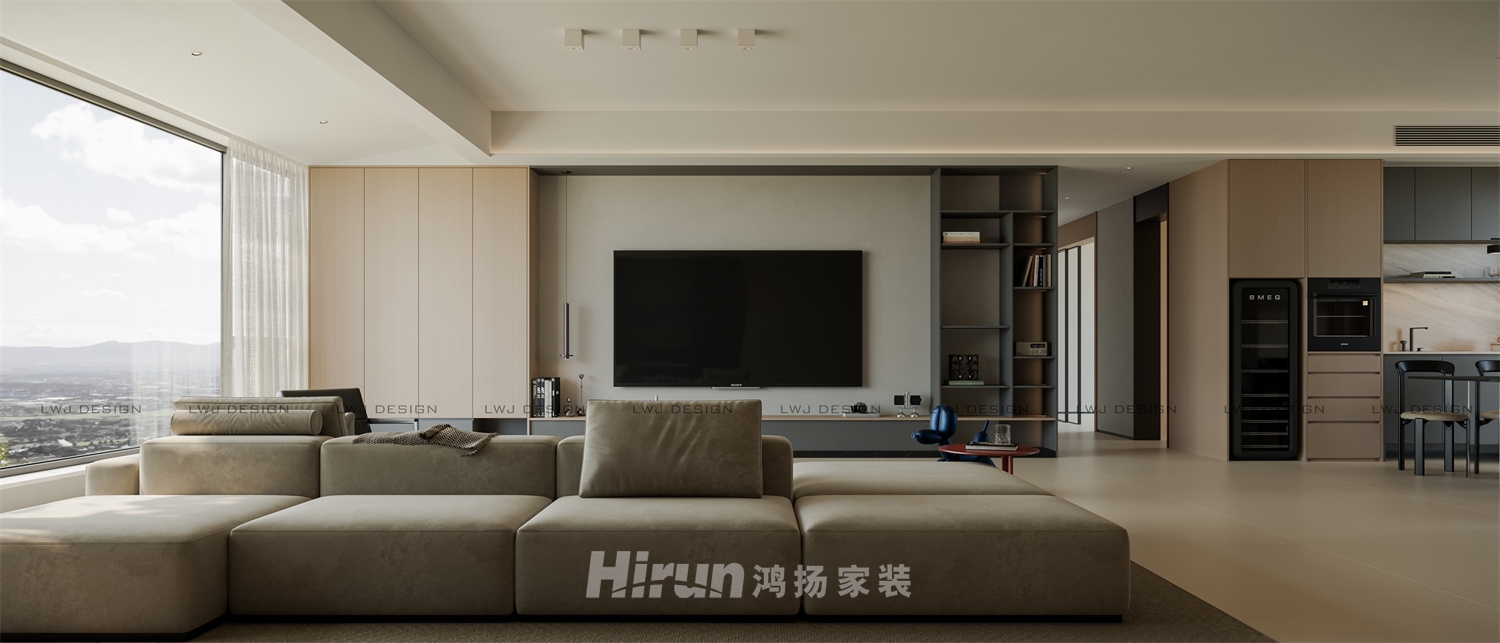 中建鈺山湖183㎡雅致現(xiàn)代四居室 裝修案例效果圖-1