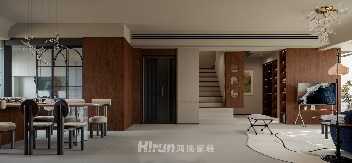 中交中央公園386㎡復(fù)古風(fēng)潮疊墅 裝修案例效果圖-11