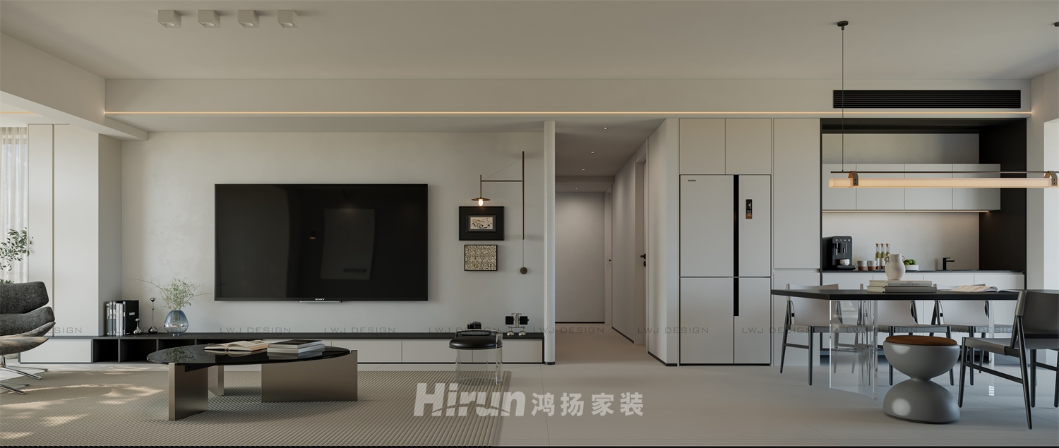 北辰三角洲C2區(qū)167㎡雅致現(xiàn)代五居室 裝修案例效果圖-2