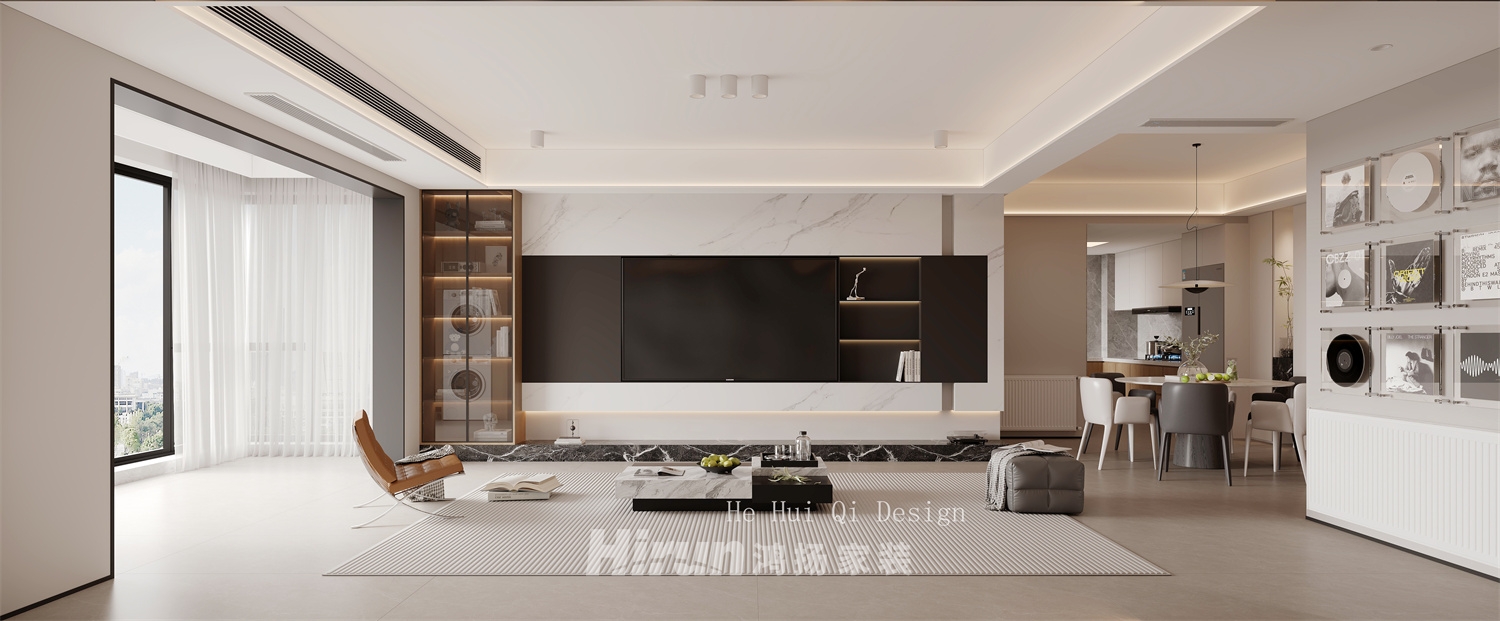 科大佳園150㎡雅致現(xiàn)代四居室 裝修案例效果圖-2