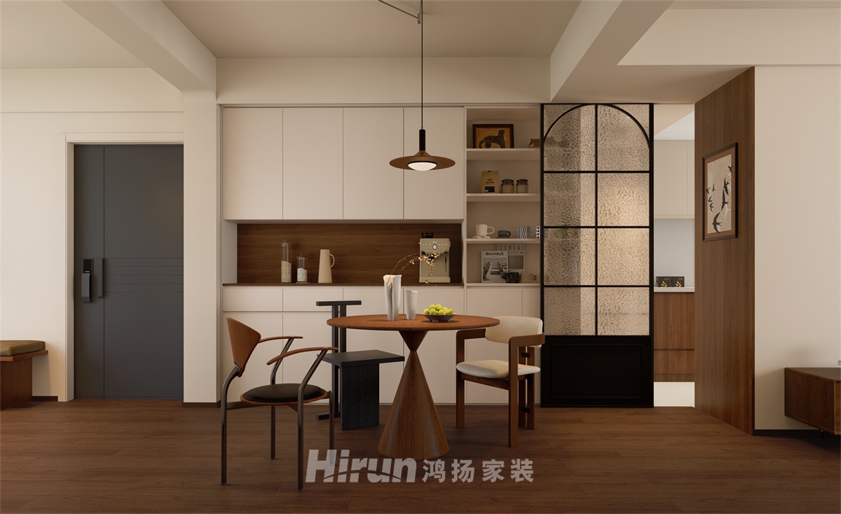 生活藝術(shù)城120㎡復(fù)古風(fēng)潮三居室 裝修案例效果圖-2