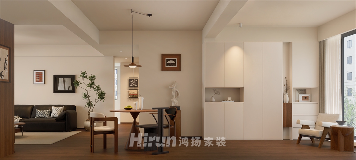 生活藝術(shù)城120㎡復(fù)古風(fēng)潮三居室 裝修案例效果圖-1