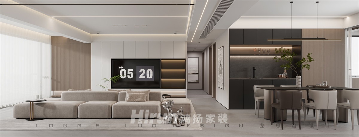德奧悅東方180㎡新裝飾主義四居室 裝修案例效果圖-1