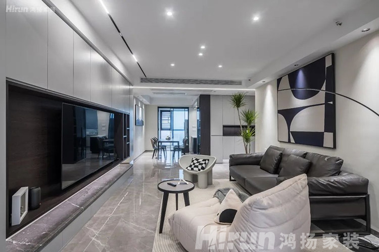 130㎡雅致空間，重點(diǎn)突出收納+優(yōu)化裝飾，質(zhì)享灰調(diào)美學(xué)生活